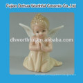 Mini angel design cerâmico praying figurine ângulo para decoração home